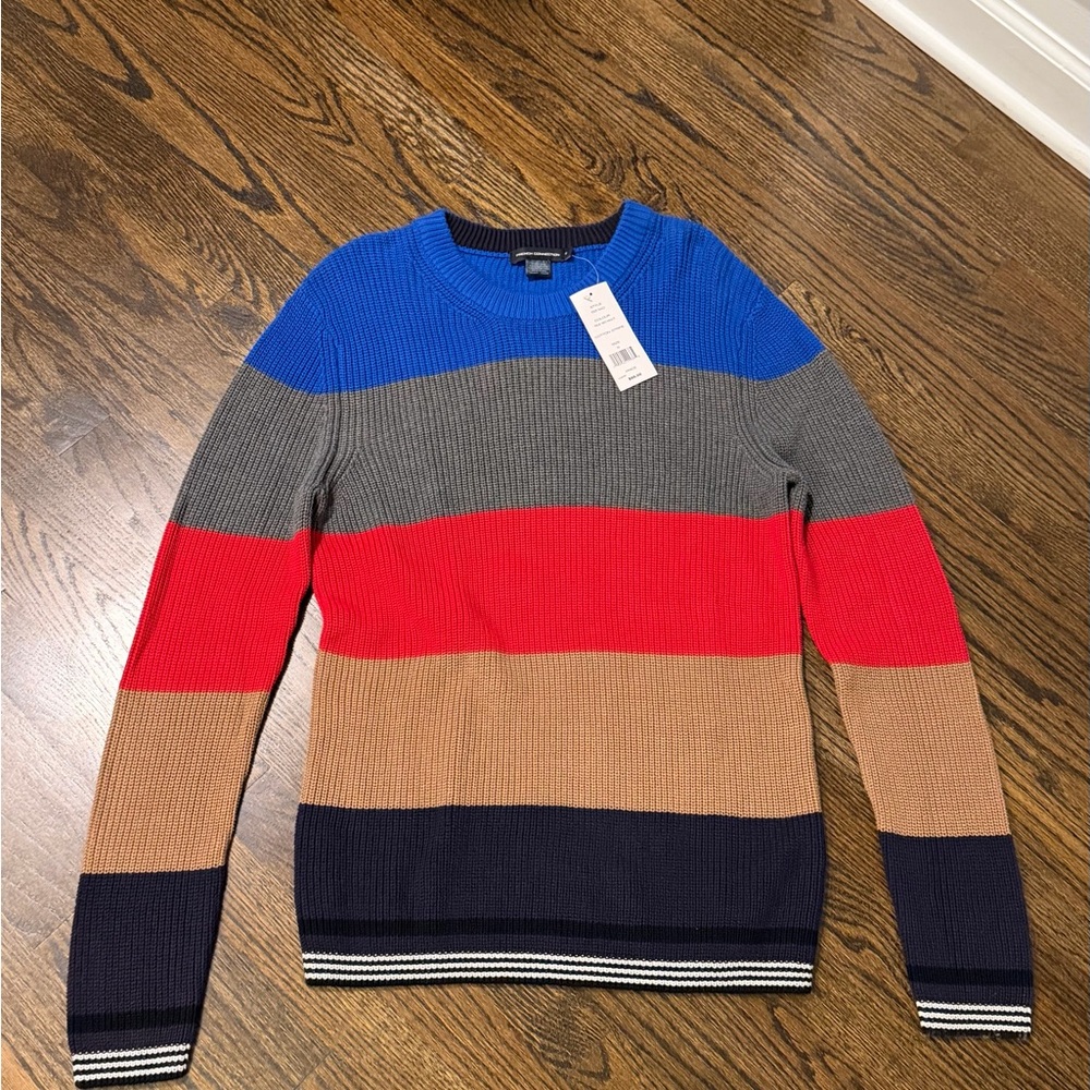 French Connection Multicolor Striped Crewneck Swe… - image 1